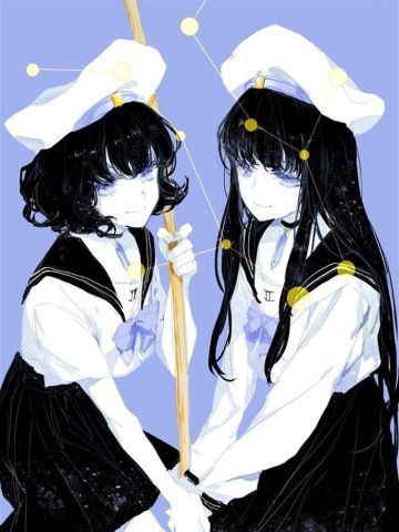 纯手绘！十二星座萌妹子壁纸