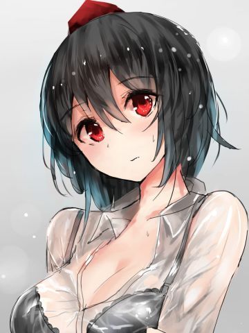 湿透的女孩手机壁纸