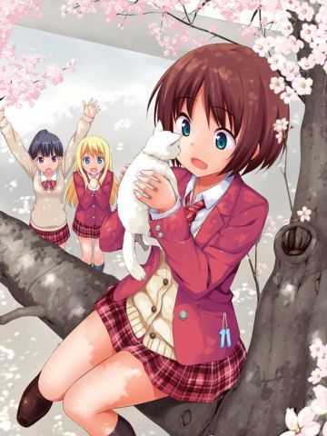 穿着毛衣的少女感觉很温暖 手机壁纸