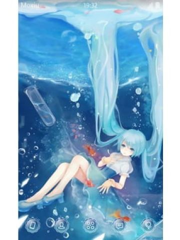 初音未来 水下 安卓手机主题