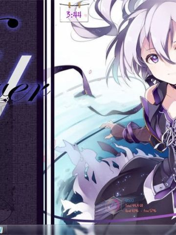 虚拟歌姬flower win7电脑桌面主题