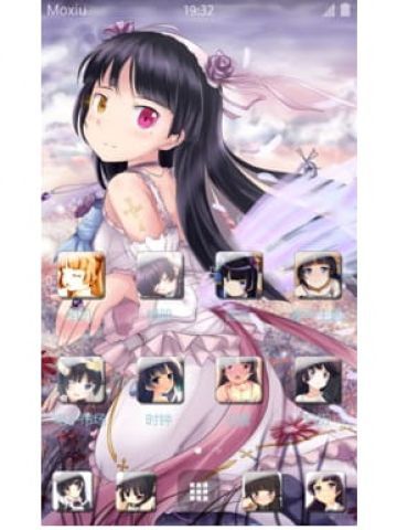 我的妹妹哪有这么可爱 五更琉璃 黑猫 安卓手机主题