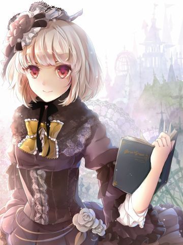 The girl or the book 手机壁纸