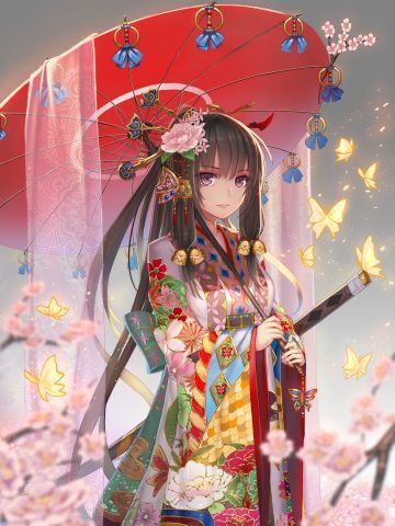 动漫花魁艺妓 精美手机壁纸