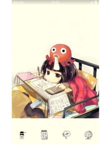 高考加油！ 章鱼少女 安卓手机主题