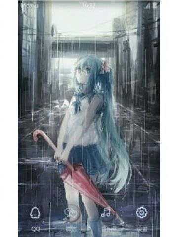 雨中的公主殿下 初音未来 安卓手机主题下载