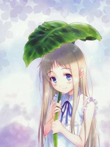 未闻花名 治愈系少女面码手机壁纸