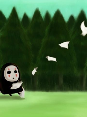 萌萌哒 千与千寻无脸男电脑壁纸手机壁纸