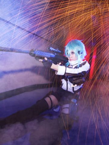 刀剑神域 GGO狙击手 朝田诗乃cos