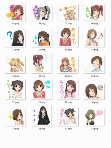 偶像大师灰姑娘女孩 LINE贴图表情包下载