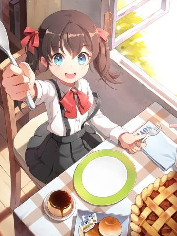 可爱的动漫少女 手机壁纸 双马尾才是正义