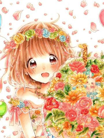 二次元插画少女 壁纸美图下载