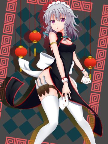 十六夜咲夜 东方project 手机壁纸美图