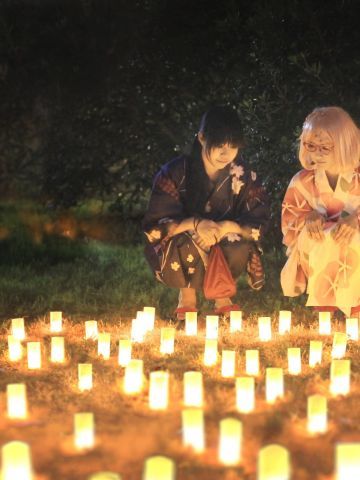 【授权】境界的彼方 栗山未来&名濑美月 和服版cos