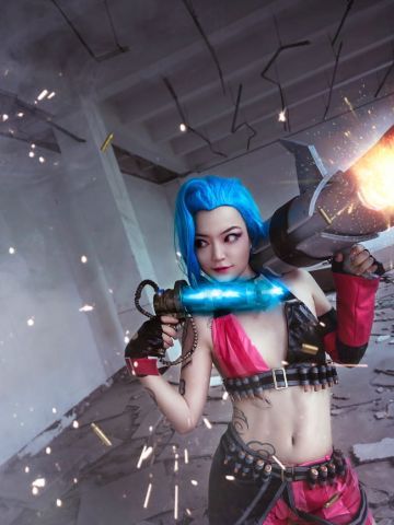 【授权】英雄联盟 暴走萝莉金克丝cos