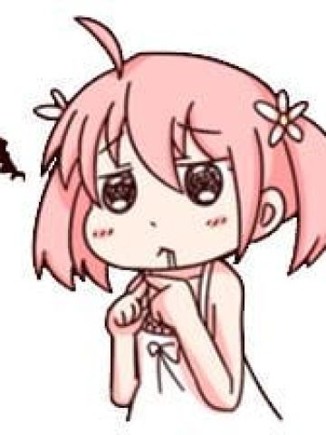 动漫表情包 可爱粉色桃皮少女