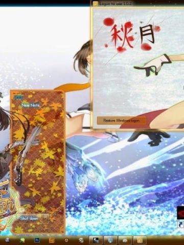 舰娘秋月 舰队Collection win7主题