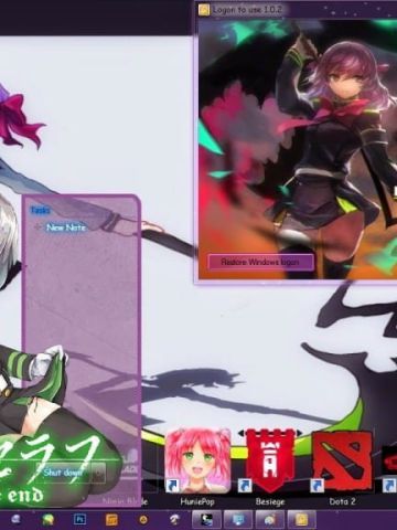 腹黑镰刀女柊筱娅 终结的炽天使 win7主题