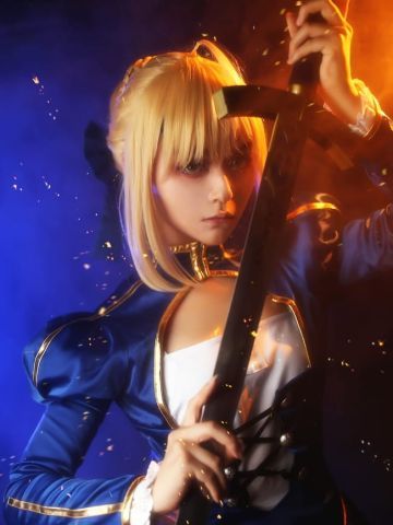 【授权】吾王saber 蓝战COS