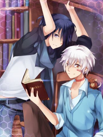 未来都市No.6 动漫手机壁纸  紫苑X老鼠