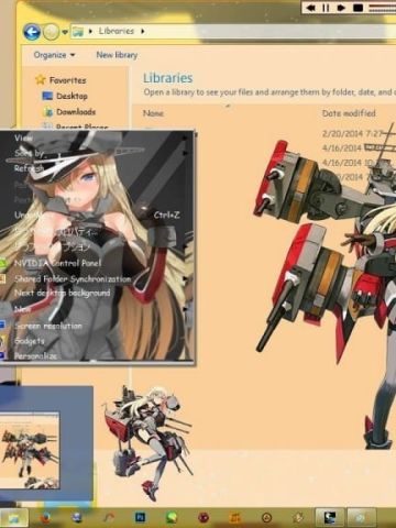 巨乳舰娘俾斯麦 舰队Collection win7主题