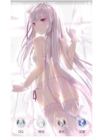 纯白天使 艾米丽娅 安卓手机主题下载