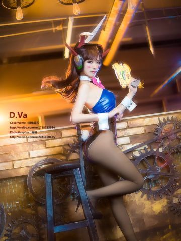 《守望先锋》D.Va兔女郎COS