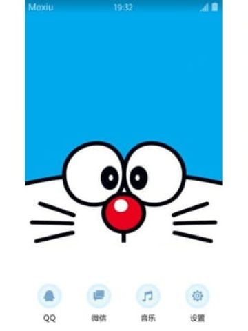 哆啦A梦 蓝胖子的大脸 安卓手机主题下载