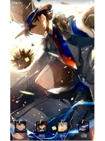 月光下的纯白身影 怪盗基德 安卓手机主题下载