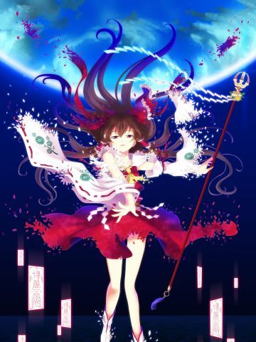 东方Project 神秘的巫女 博丽灵梦手机壁纸图集