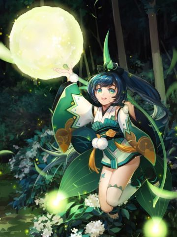 网易手游阴阳师 沉迷于输出见死不救 荧草 高清手机壁纸下载