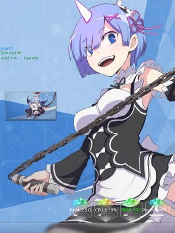 好久不见的蕾姆老婆 从零开始 win10主题