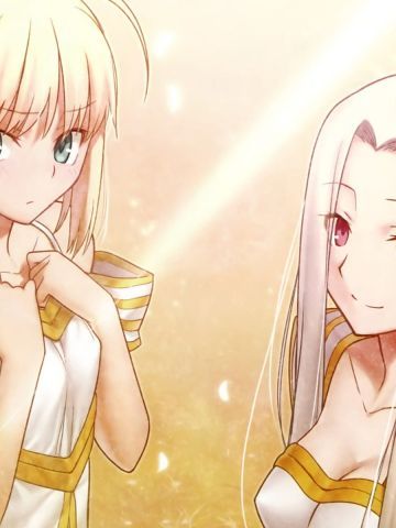 Fatestay night saber&伊莉雅 动漫电脑壁纸