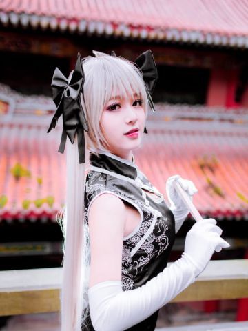 【授权】缘之空 春日野穹黑旗袍COS