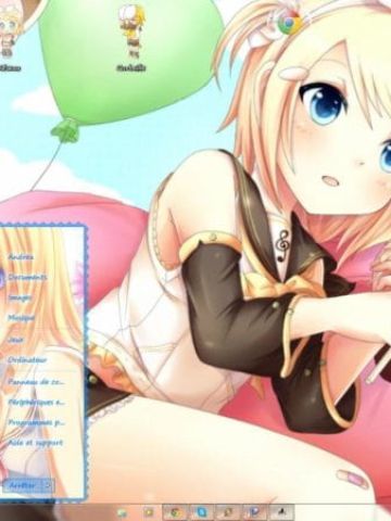 压路机镜音铃 Vocaloid Rin V2 win7主题