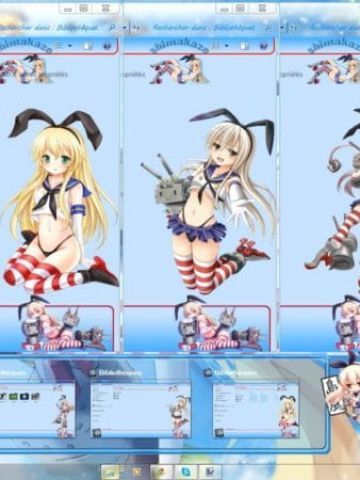 你们追不上我哦！舰娘岛风 win7主题