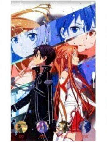 桐人+本子娜 刀剑神域 安卓主题