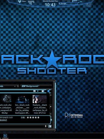 酷炫黑岩射手 BLACK★ROCK SHOOTER Win10主题