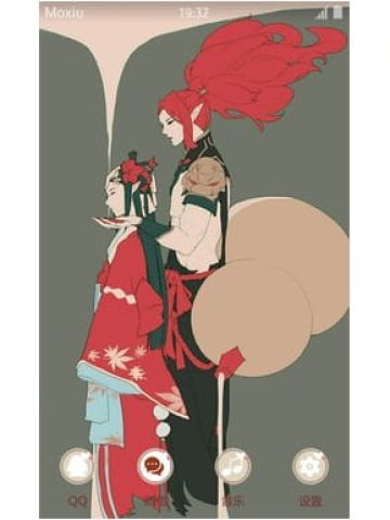 网易手游阴阳师 酒吞童子&鬼女红叶 安卓手机主题下载