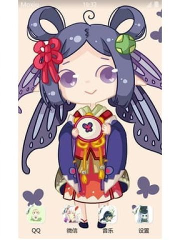 网易手游阴阳师 蝴蝶精 安卓手机主题下载