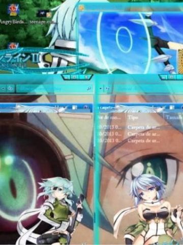 冰之狙击手 朝田诗乃 刀剑神域 win7主题