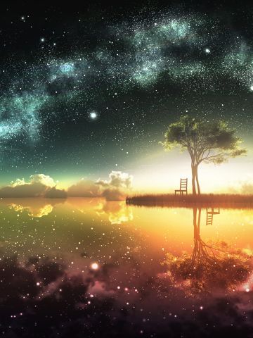 亦真亦假 原宿风动漫星空高清电脑壁纸下载