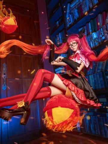 【授权】王者荣耀双马尾萝莉 暗夜萝莉安琪拉COS