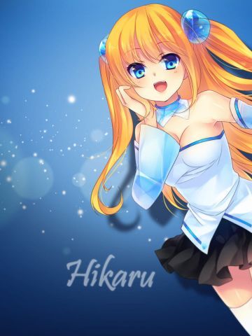 微软娘 Silverlight 蓝泽光  动漫高清电脑壁纸下载