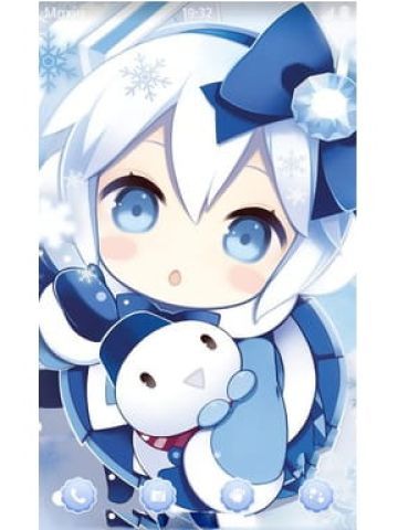 冰雪小萝莉初音未来 安卓手机主题下载