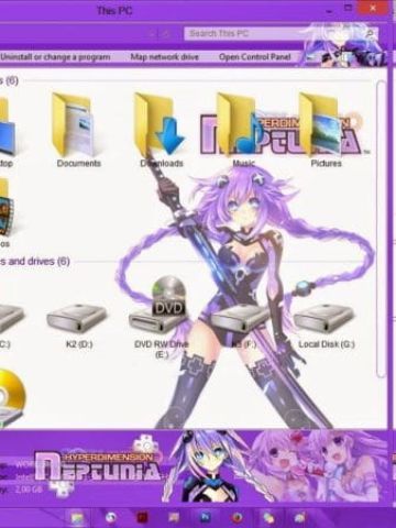 紫色之心 超次元海王星 win8主题