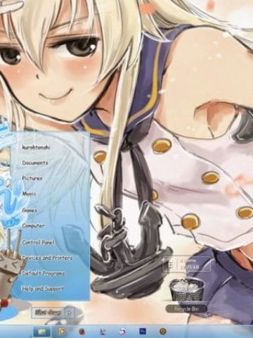 【win7】舰队Collection岛风电脑主题下载