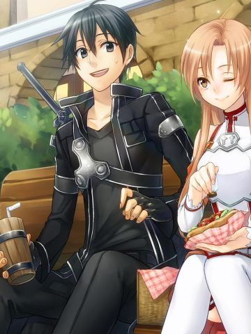 《刀剑神域》桐人亚丝娜CP电脑壁纸下载