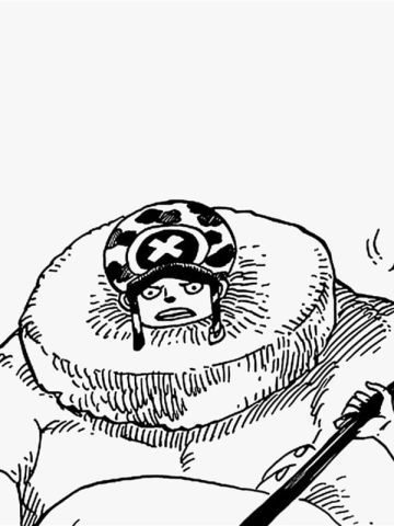 海贼王 黑白漫画风格高清电脑壁纸