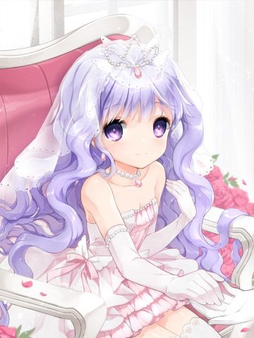 穿着婚纱的女孩 手机壁纸美图